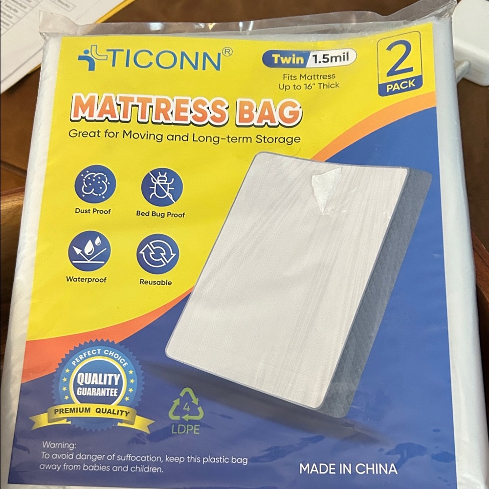 ICON Mattress Bag Twin 2-Pack - White